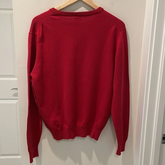 Boomerang Pullover sweater V-neck red size Medium - Picture 2 of 8
